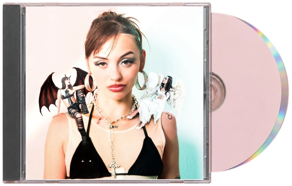 Edición en CD de MUNDANA, con la tapa oficial: Nena con un diablo y un ángel en los hombros